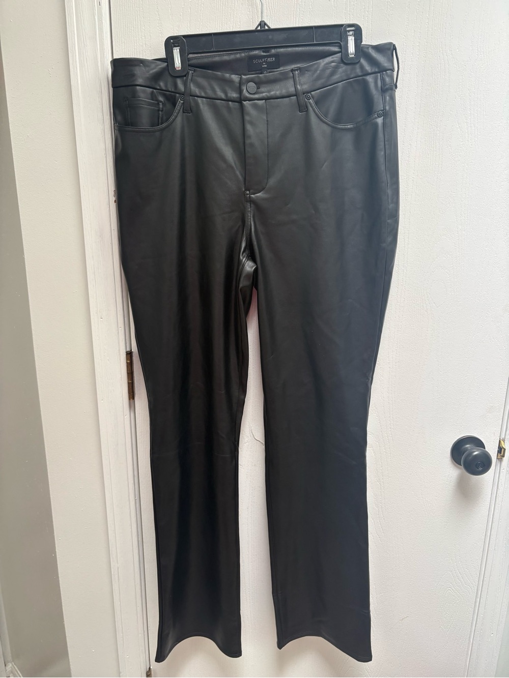 NYDJ Sculpt-Her Faux Leather Pants in Black